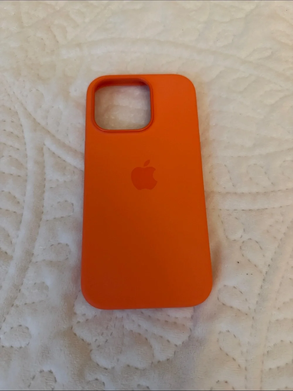Apple Orange Silicone iPhone Case with Apple Logo